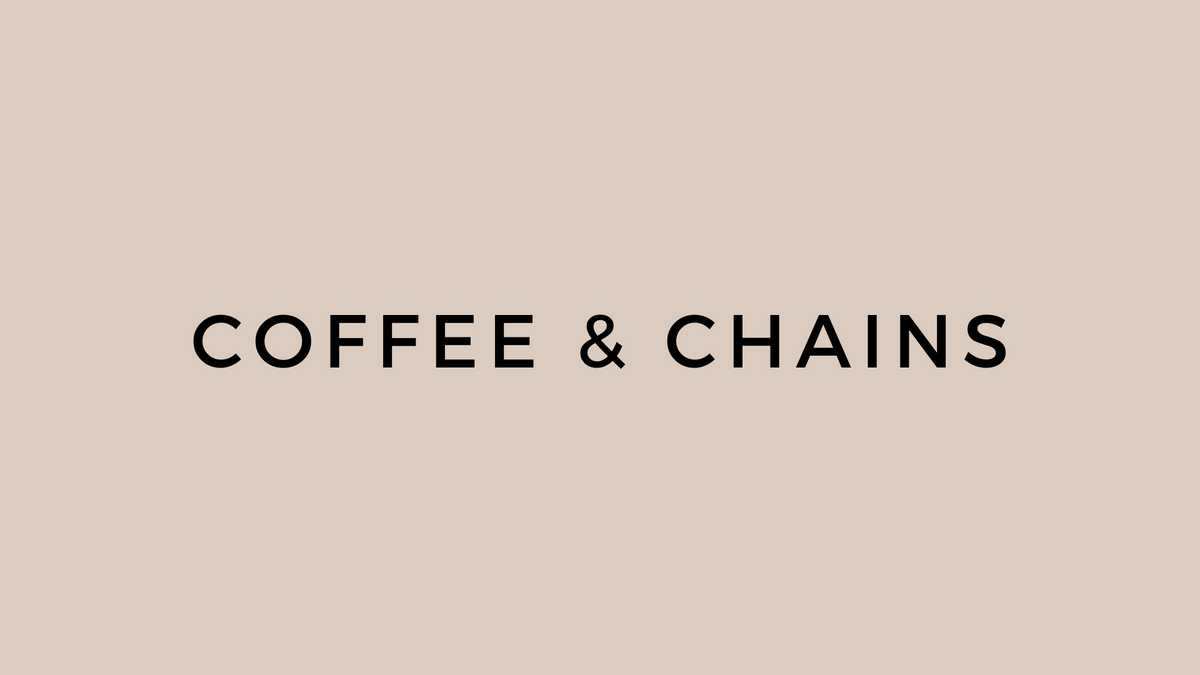 Champagne Sleeve  Coffee Cup Sleeve with Chain – Coffee & Chains