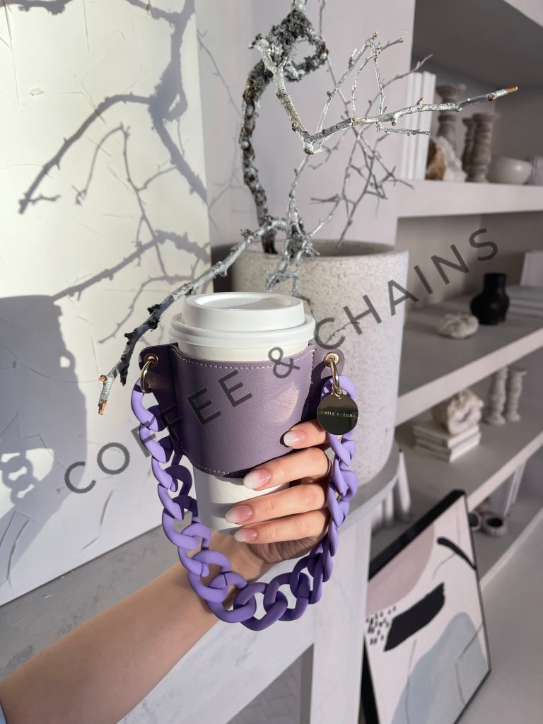 Iris Coffee Holder | Stylish Hands-Free Coffee Accessory | Coffee & Chains