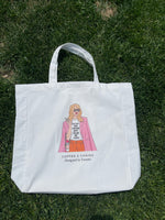 Load image into Gallery viewer, Girl in Pink Tote Bag

