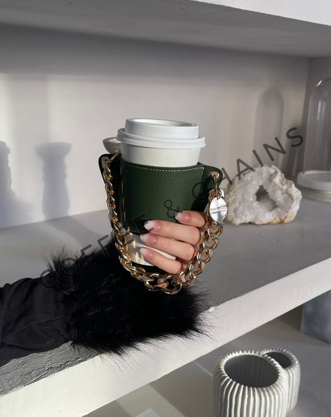 Scarlet Sleeve, Coffee Cup Sleeve with Chain Coffee Holder, Stylish  Hands-Free Coffee Accessory