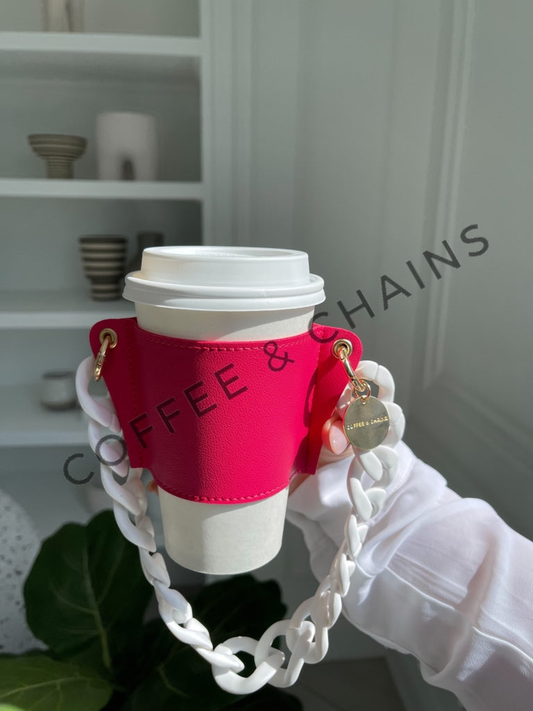 Think Pink Coffee Holder  Stylish Hands-Free Coffee Accessory