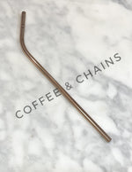 Load image into Gallery viewer, Rose Gold Straw Small / Curved
