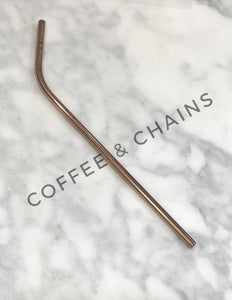 Rose Gold Straw Small / Curved