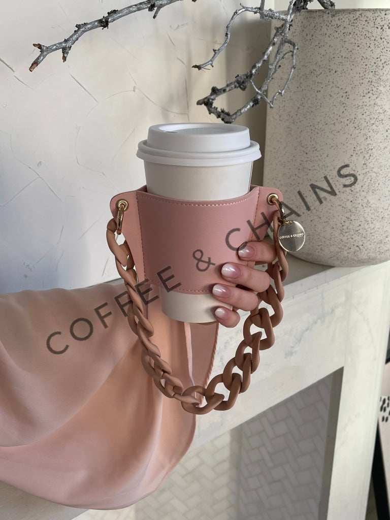 Scarlet Sleeve, Coffee Cup Sleeve with Chain Coffee Holder, Stylish  Hands-Free Coffee Accessory