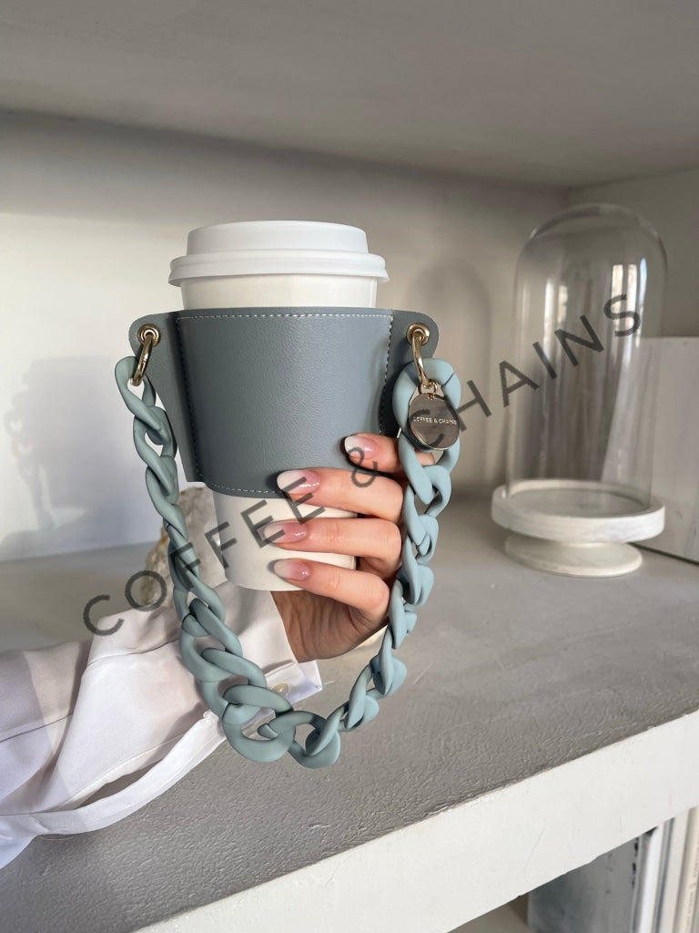 Grey Tortoise Coffee Holder, Stylish Hands-Free Coffee Accessory